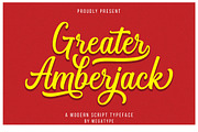 Greater Amberjack, a Script Font by Megatype (Thumbnail 1 of 10)