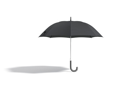 Black Opened Umbrella 3D Model, an Object 3D Model by rebrandy