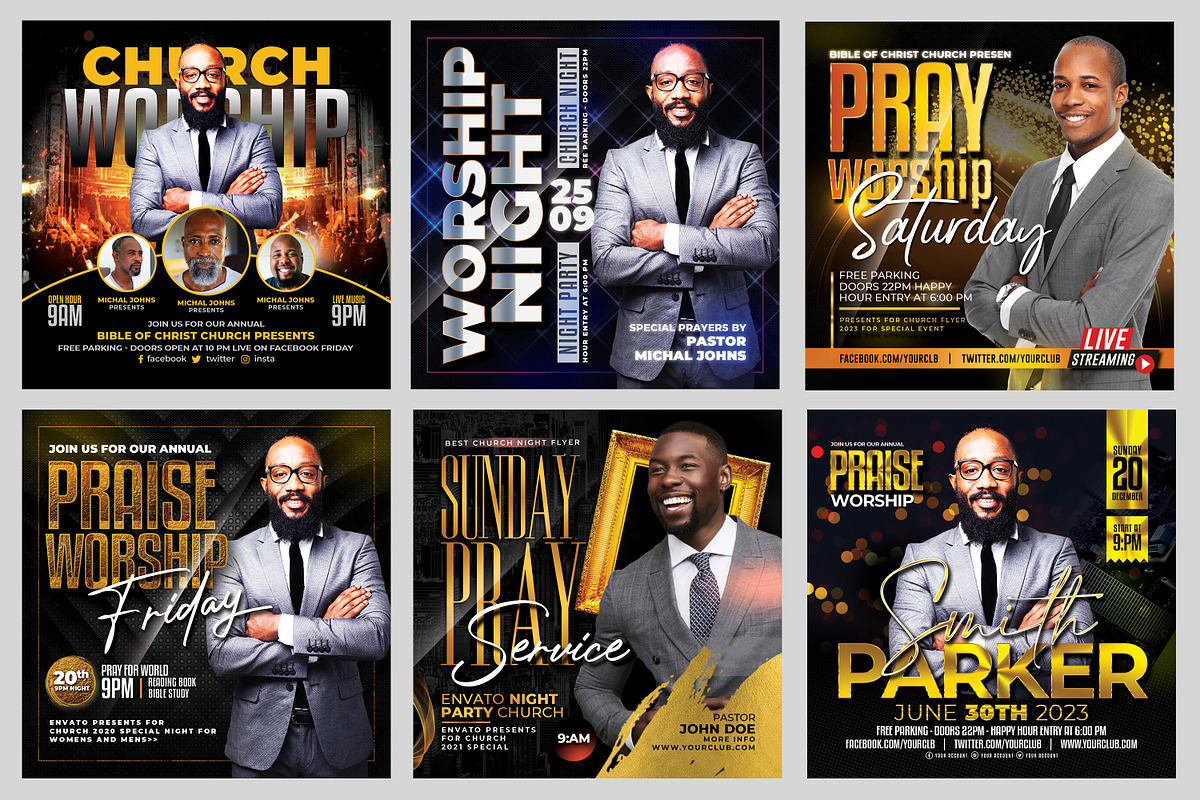 New-200 Church Flyers Bundle, a Flyer Template by AfzaalGraphics (Photo 24 of 41)