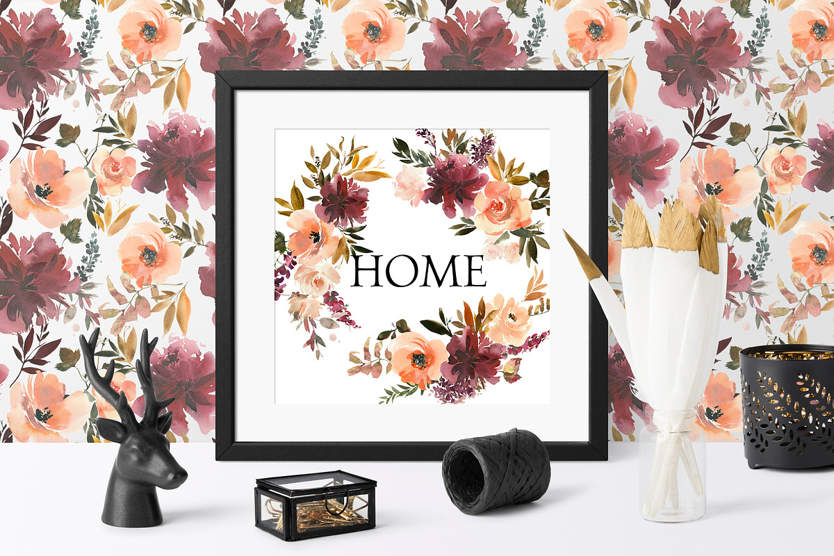 Romance Floral Clip Art Collection, a Decorative Illustration by whiteheartdesign (Photo 7 of 8)