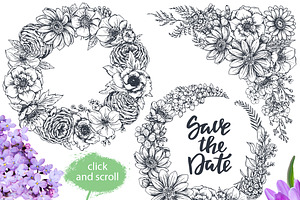 Spring Flowers Vector Set