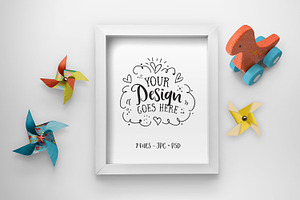 Pinwheels & Dinosaurs Frame Mockup