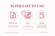 Bold Blush Instagram Post Templates, a Social Media Template by Hell Yeah Designs (Thumbnail 2 of 9)
