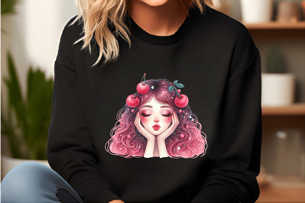 Cherry Girl Sublimation, an Illustration by DreamCafeArt (Photo 6 of 8)