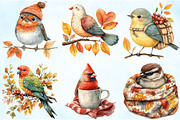 Positive Whimsical Fall Birds PNG, an Illustration by Craft Nest (Thumbnail 4 of 5)