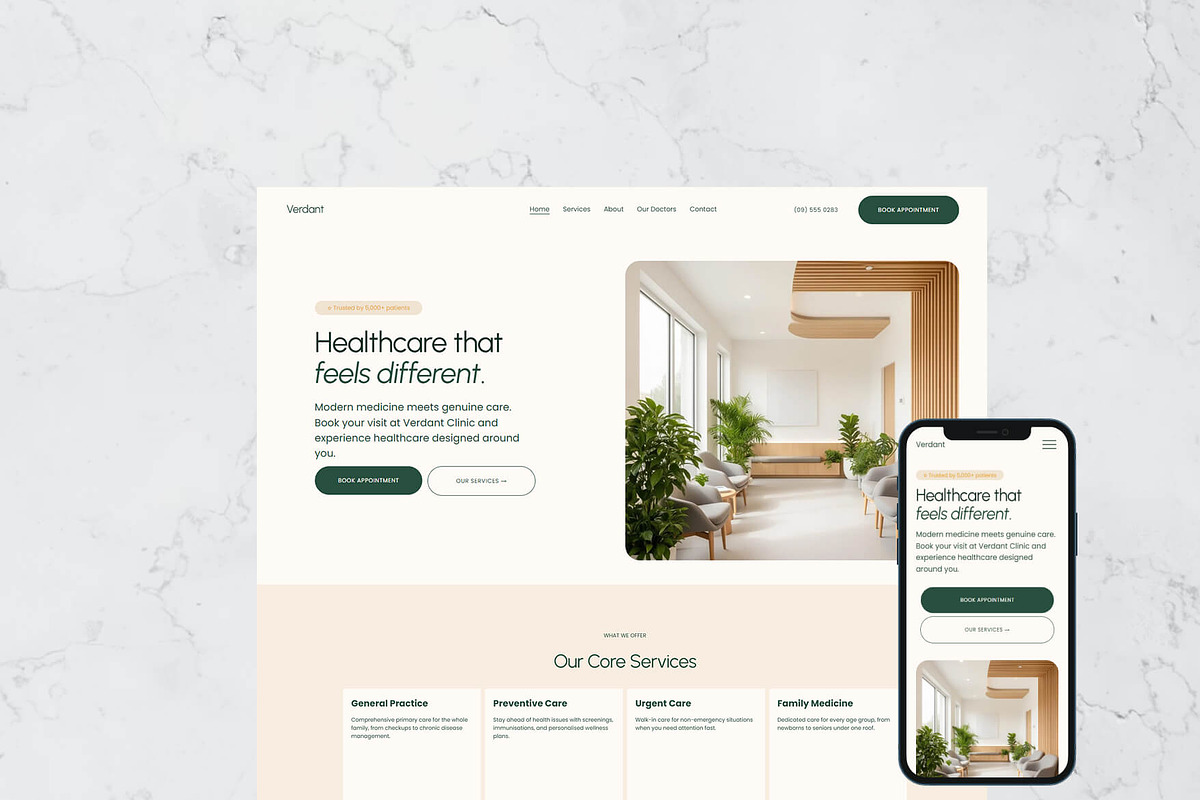 Verdant Clinic Squarespace Template, a Squarespace Template by Gem Media (Photo 1 of 4)