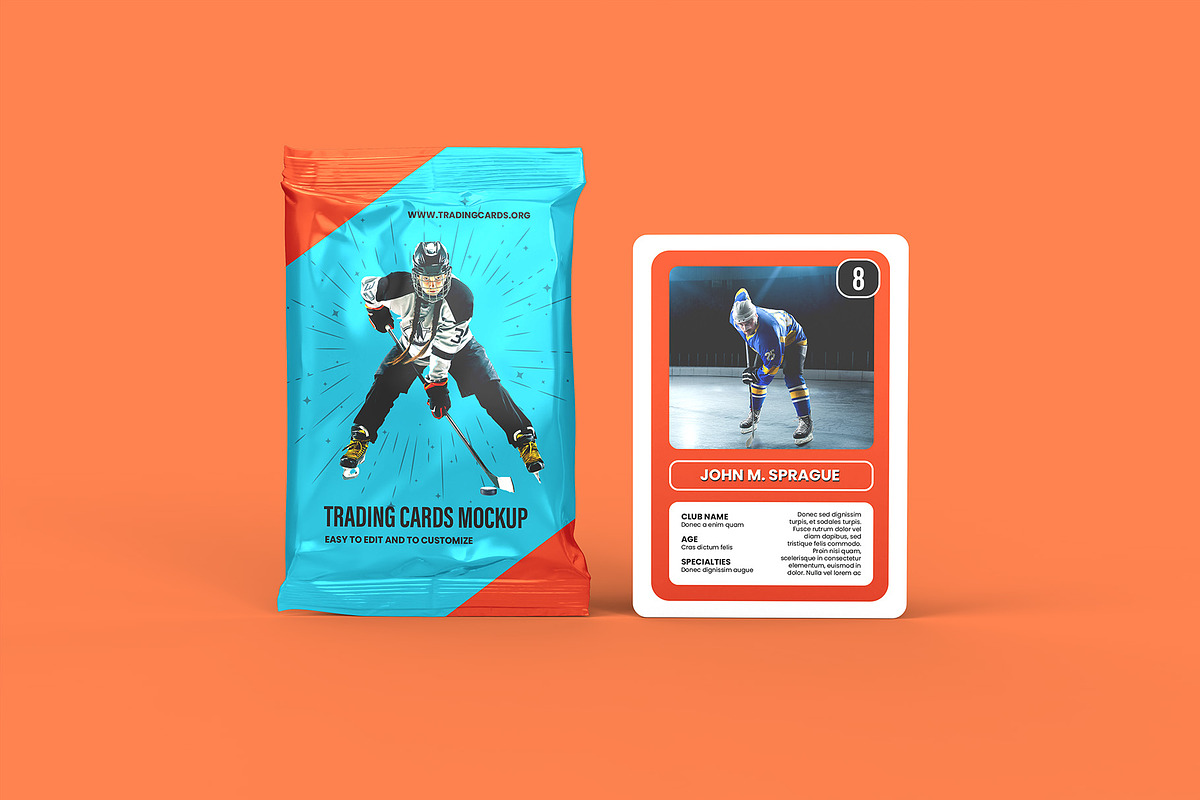 Trading Cards Mockup v3 - 8 views, an Advertising Mockup by Illusiongraphic (Photo 4 of 18)