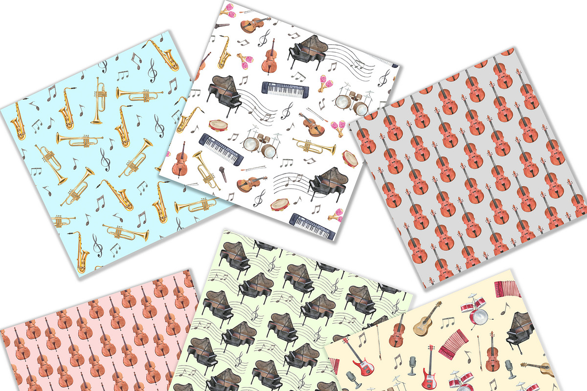 Music Digital Papers, Patterns, a Pattern Graphic by PatternPalette (Photo 3 of 12)