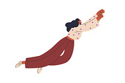 People flying in free poses set, a Person Illustration by Good Studio (Thumbnail 6 of 8)