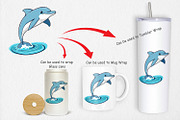 Jumping Dolphin Clipart, a Graphic by Artnoy (Thumbnail 3 of 5)