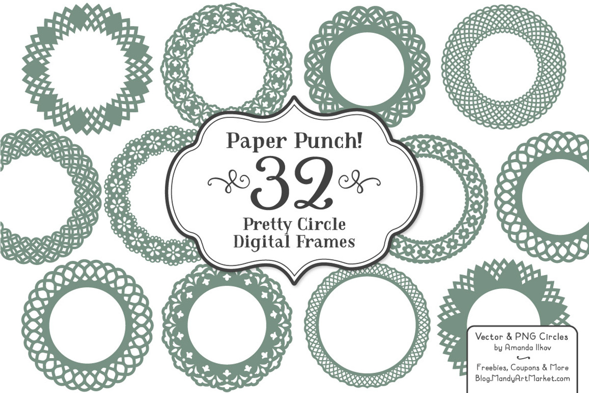 Hemlock Lace Scrapbook Frames, an Illustration by Amanda Ilkov (Photo 2 of 5)