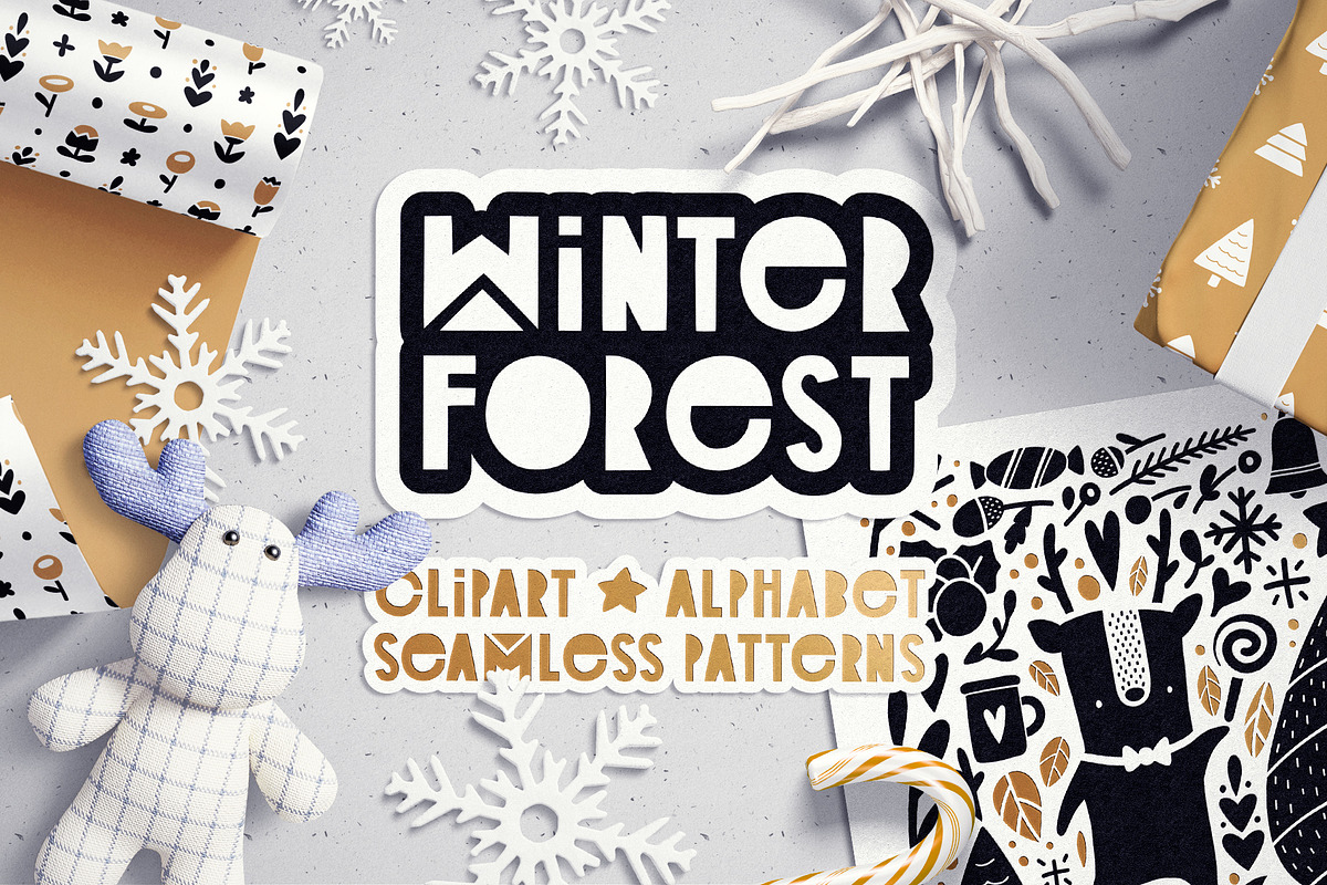 Winter Forest, an Animal Illustration by tuesok digital goods (Photo 1 of 9)