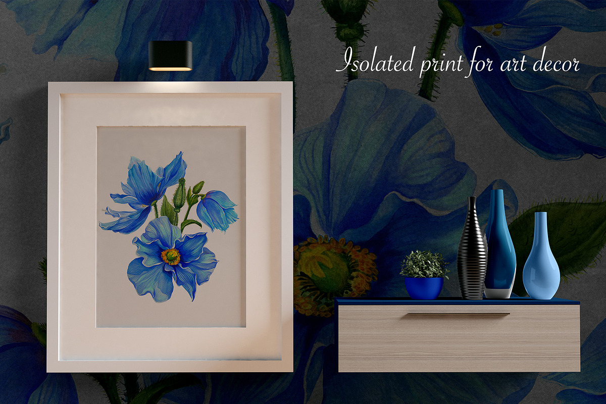 Meconopsis flowers Seamless Pattern, a Pattern Graphic by Yana Dobrik (Photo 9 of 11)