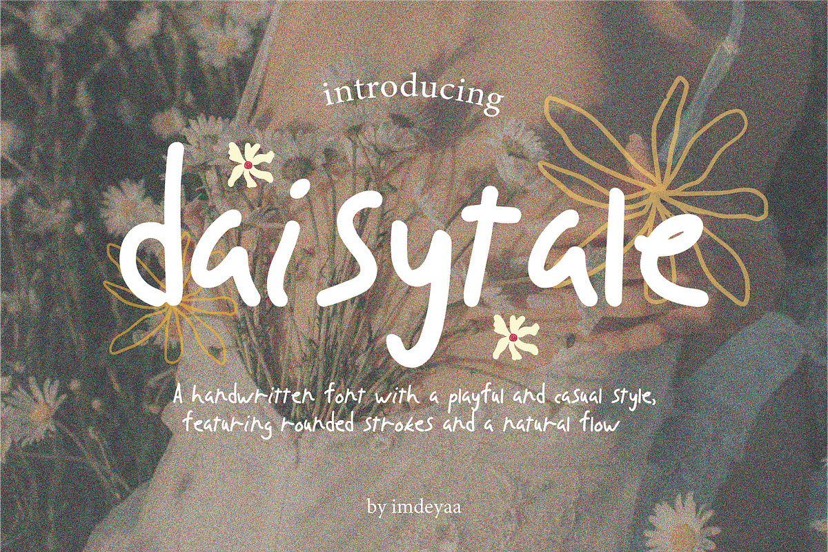 Daisytale - Playful Handwritten Font, a Handwritten Font by imdeyaa (Photo 3 of 11)