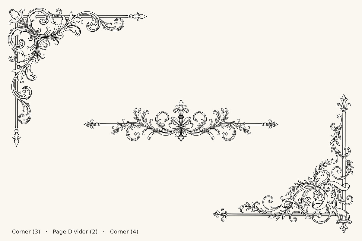 Border, Corner & Divider Collection, a Decorative Illustration by AW Studios (Photo 9 of 20)