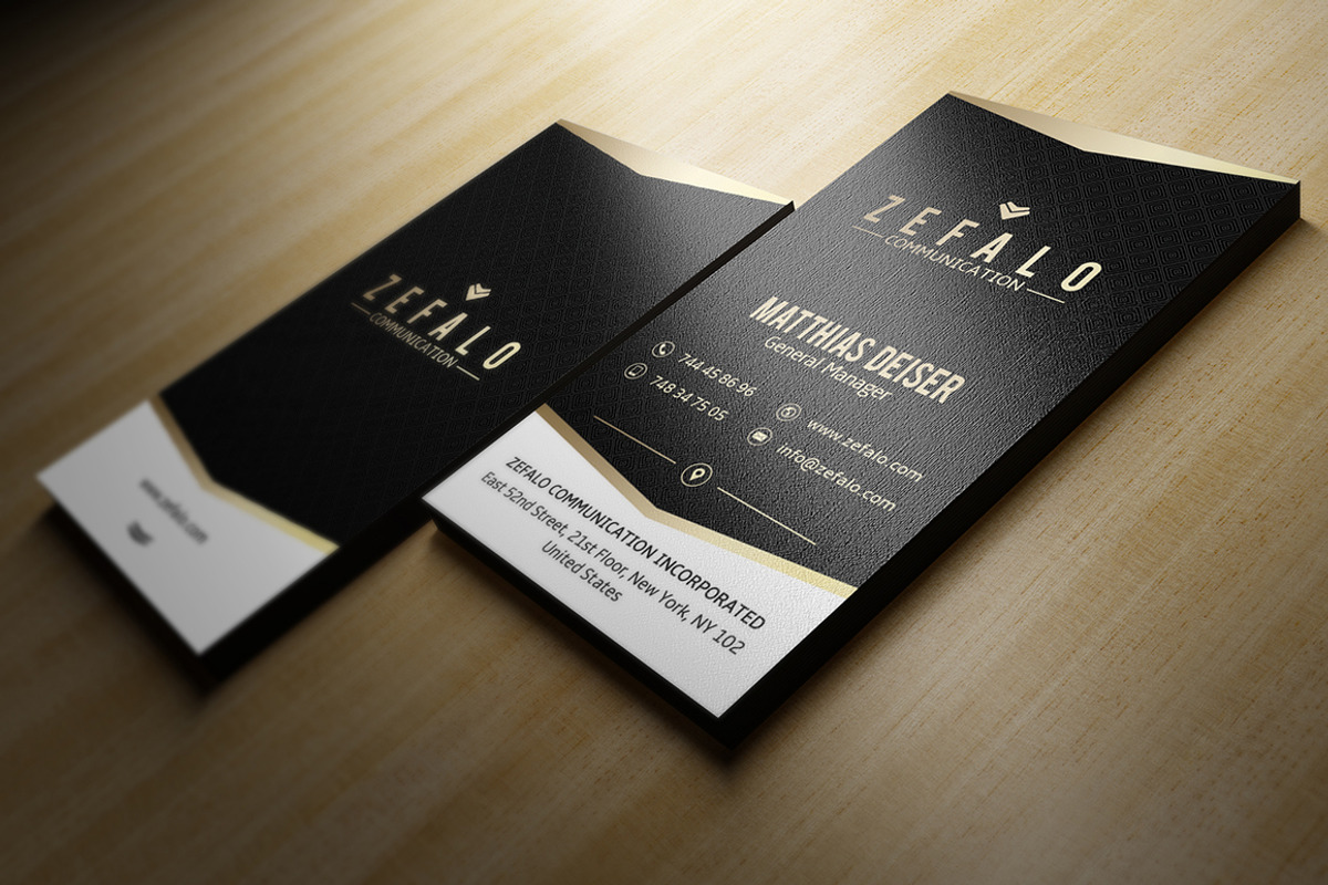 Gold And Black Business Card, a Business Card Template by Marvel (Photo 3 of 3)