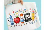 Back to School Cartoon Supplies PNG, a Seasonal Illustration by designcity5 (Thumbnail 1 of 4)