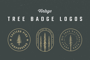 Vintage Tree Badge Logos