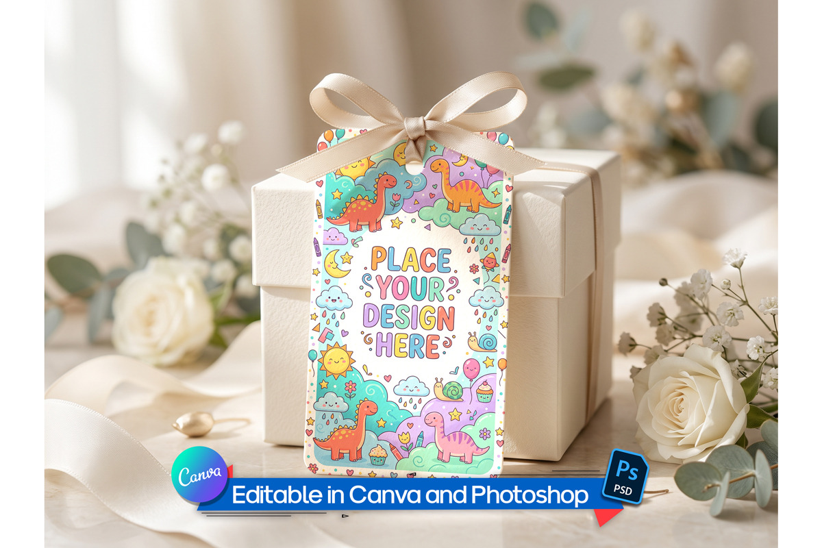 Gift label mockup, an Advertising Mockup by Rami's Mockups (Photo 2 of 3)