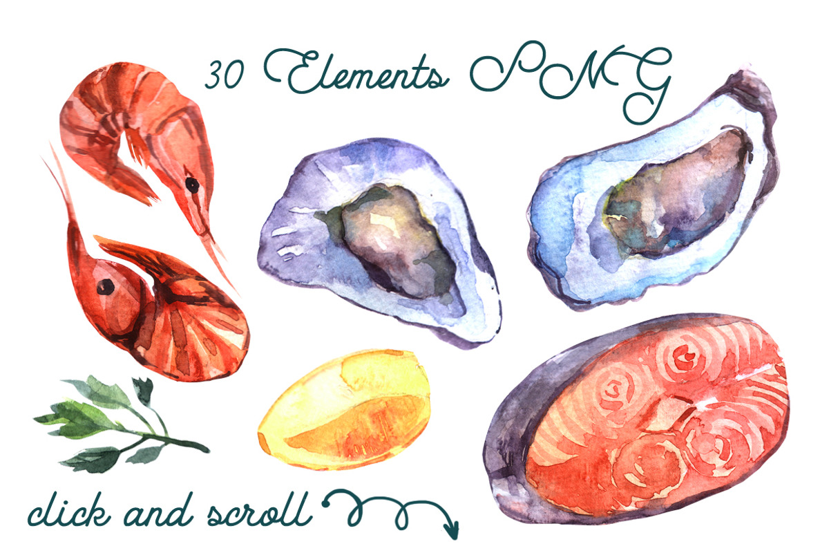 Watercolor mediterranean, a Food Illustration by Steshnikova (Photo 2 of 6)