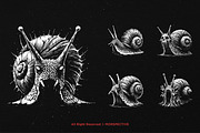 10 Bundle Dark Art Snail Mollusk, an Illustration by Morspective (Thumbnail 3 of 7)