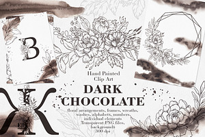Dark Chocolate Graphic Set