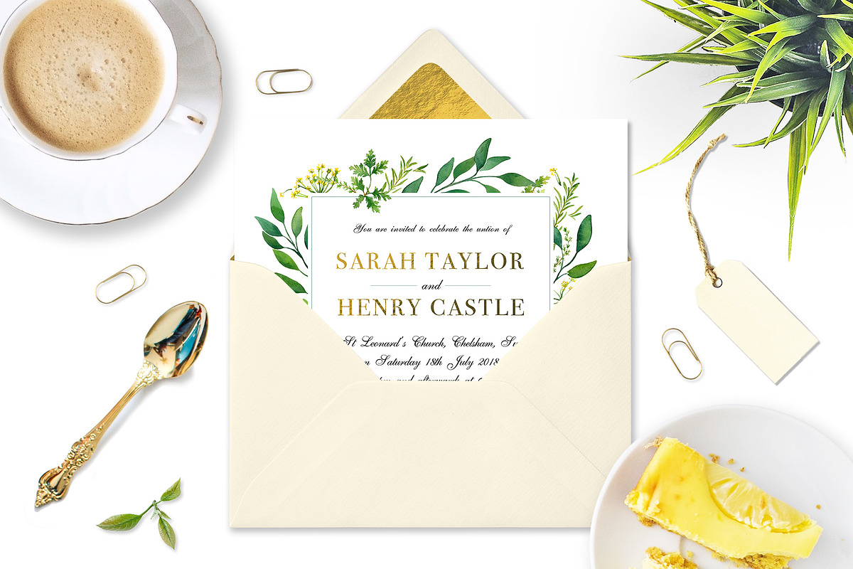 Sale- Herbal Greens Design Set, an Illustration by Art by Lin (Photo 6 of 8)