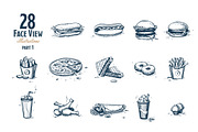 Fast food hand drawn set, a Food Illustration by Alfazet Chronicles (Thumbnail 7 of 9)