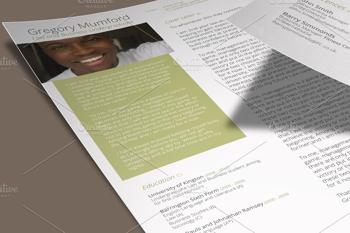 The Executive CV + Cover Letter, a Resume Template by Valeur Design (Photo 5 of 6)