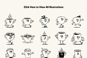 40 Hand-drawn Cute Coffee, a Food Illustration by Jiwstudio (Thumbnail 3 of 12)