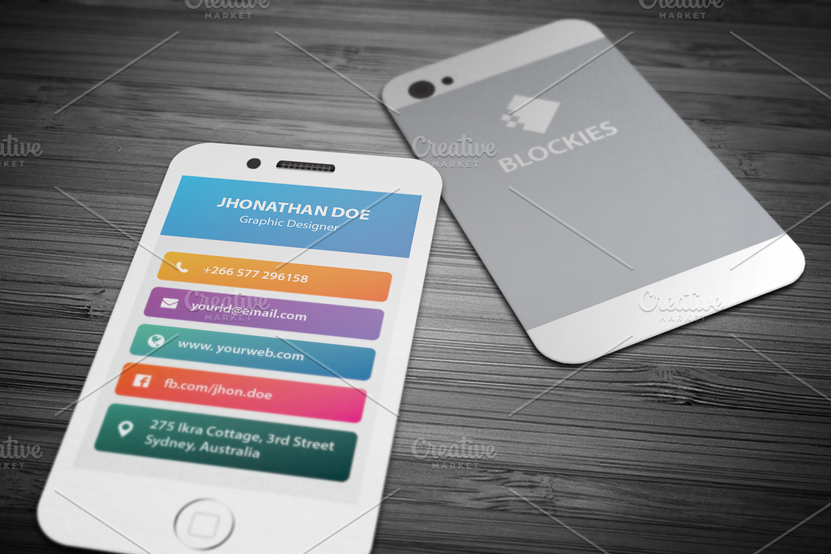 Iphone (25% Off) Business Card, a Business Card Template by Pentaclay (Photo 2 of 6)