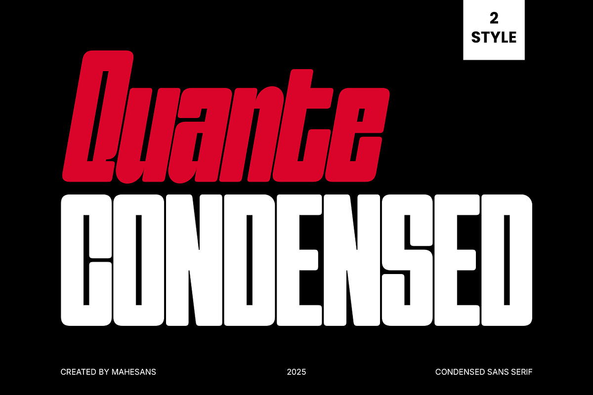 Quante Condensed | Bold Sans Serif, a Sans Serif Font by Mahesans Co (Photo 2 of 10)