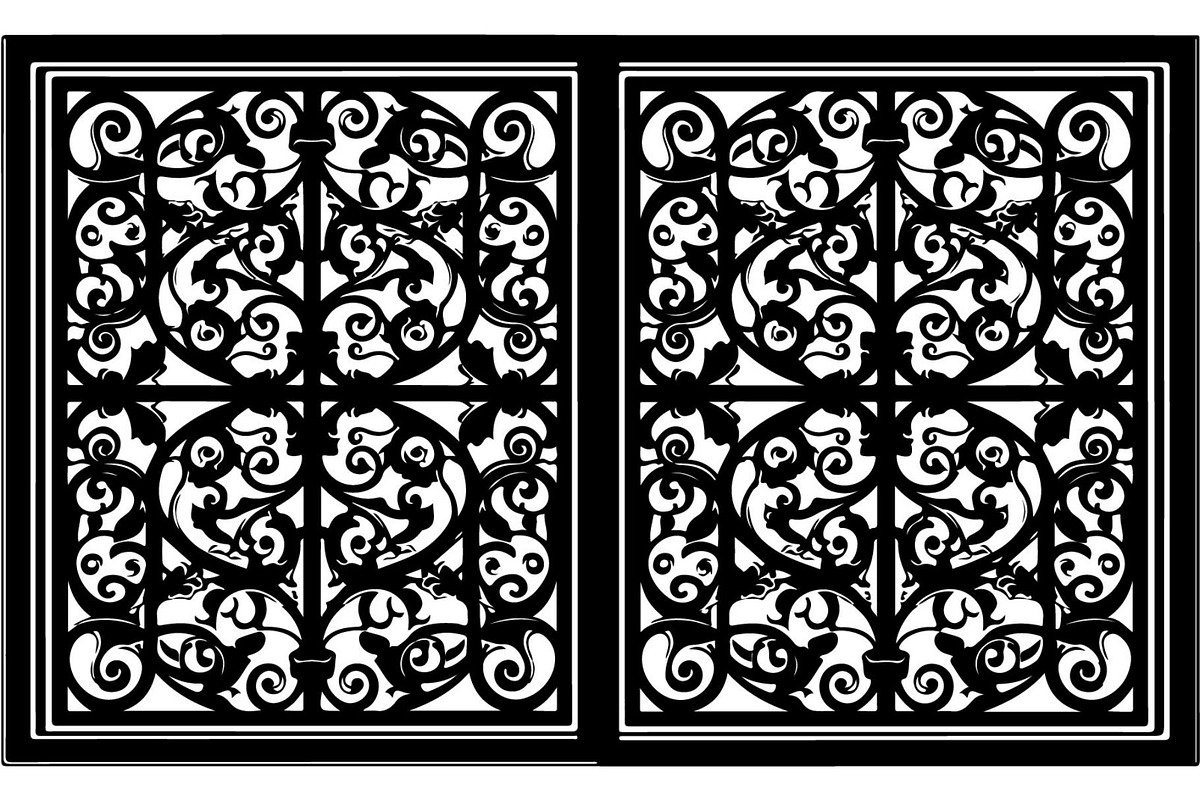 Decorative Iron Grill Scroll Panel, an Object Graphic by Creativeshirt (Photo 5 of 18)