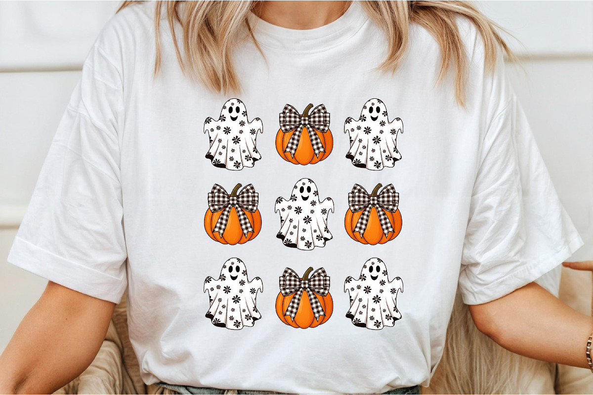 Pumpkins & Ghosts Sublimation PNG, an Illustration by Libby Wishes (Photo 3 of 6)