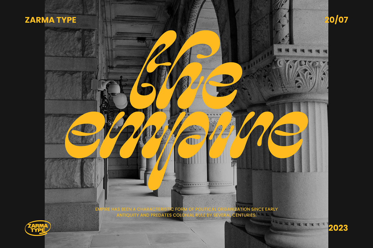 Amiza - Psychedelic Font, a Sans Serif Font by Zarma Type (Photo 8 of 14)