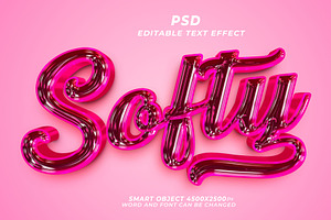 PSD Softy 3d Editable Text Effect