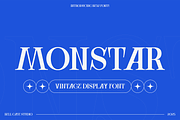 Monstar Vintage Display Font, a Font by GRVS Studio (Thumbnail 1 of 6)
