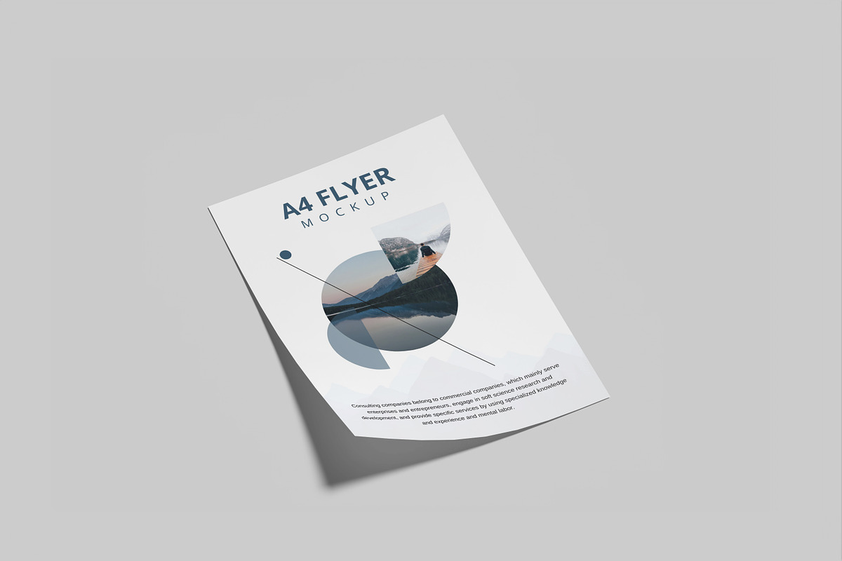 A4 Flyer Mockup, a Print Template by mahremdesign (Photo 4 of 12)