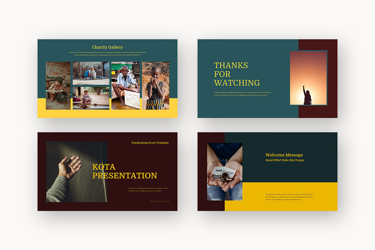 Kota : Charity Pitch Powerpoint, a Presentation Template by Punkl Camp (Photo 9 of 16)