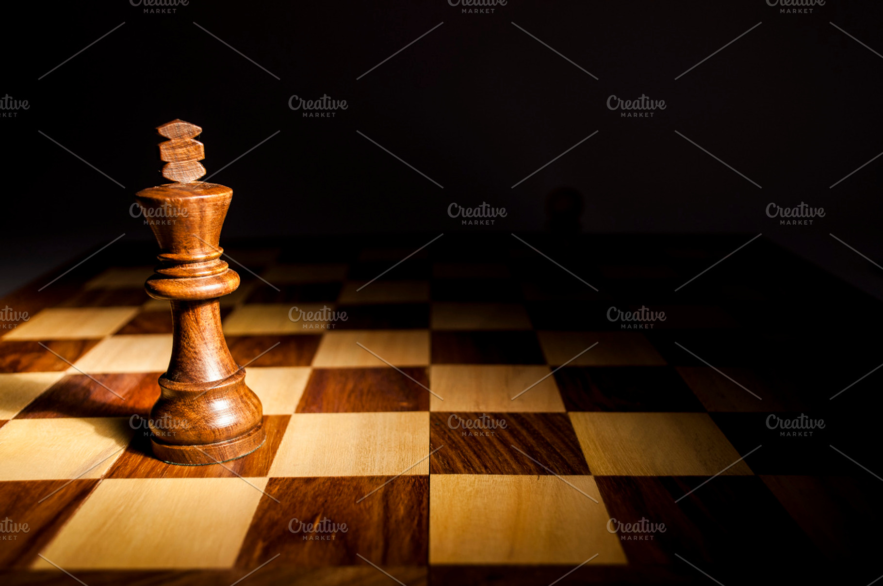 The Black King Focused