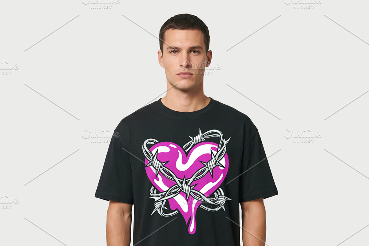 Oversized Black T-Shirt Mockup, a Shirt Mockup by Darkness Years (Photo 1 of 3)