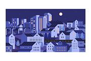 Cityscapes set + seamless patterns, an Object Illustration by PaperTrident (Thumbnail 5 of 8)