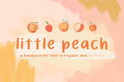 Little Peach | A Handwritten Font, a Handwritten Font by cathconofolio (Thumbnail 1 of 5)
