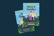 Scooter Wedding Invitation Template, an Invitation Template by iDoodle Studio (Thumbnail 2 of 4)