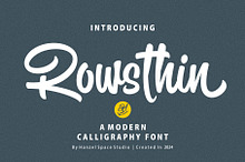 Rowsthin | A Modern Calligraphy Font