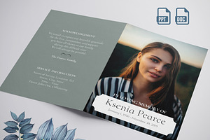 funeral program printing template