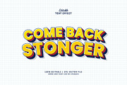 Text Effect Comeback Stonger, a Layer Style Add-On by Navy Graphic (Thumbnail 1 of 2)