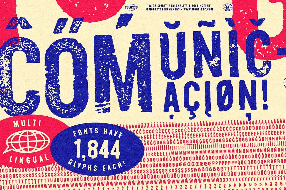 Colosso Display Font Collection, a Sans Serif Font by More Etc. Studios (Photo 8 of 19)