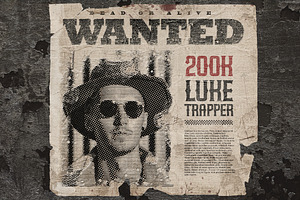 Old Wild West Wanted Poster Template