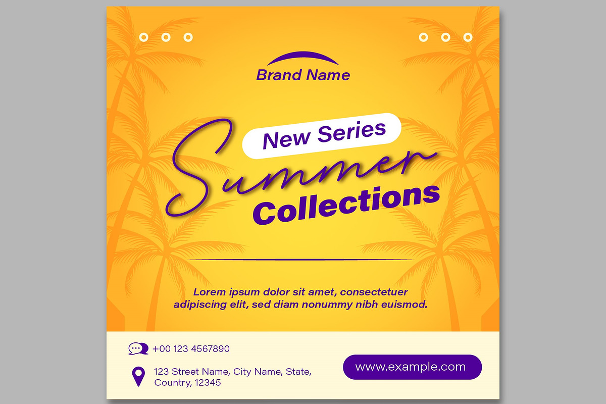 Summer Sale Social Media Post Set, a Templates & Theme by studiogstock (Photo 4 of 4)